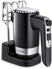 img 4 attached to 300W Ultra Power Electric Hand Mixer by SHARDOR with Turbo for Whipping, Mixing Cookies, Brownies, Cakes, Dough Batters