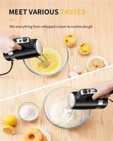 img 1 attached to 300W Ultra Power Electric Hand Mixer by SHARDOR with Turbo for Whipping, Mixing Cookies, Brownies, Cakes, Dough Batters