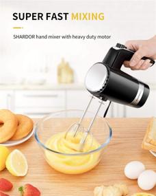 img 3 attached to 300W Ultra Power Electric Hand Mixer by SHARDOR with Turbo for Whipping, Mixing Cookies, Brownies, Cakes, Dough Batters