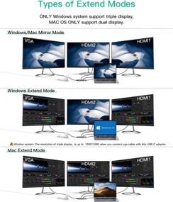 img 1 attached to GIKERSY USB C Хаб адаптер Док-станция для MacBook Pro и Dell XPS 💻 - 2 HDMI, VGA, USB 3.0/2.0, 87W PD, SD/TF картридер, 3.5mm аудио - только для Windows.