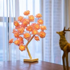 img 3 attached to 🌹 Bolylight Light Up Rose Tree: 32 LED Night Light Rose Lamp - Perfect for Home Decoration, Wedding, and Christmas - Elegant Pink Artificial Tabletop Tree