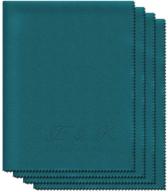 🧽 edison & king extra large microfiber cleaning cloth - pack of 4 extremely soft glasses cleaning cloths in teal - 11 x 15 inches, no liquid cleaner needed logo