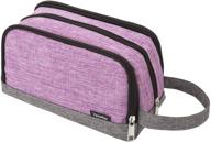 🧳 small toiletry bag - yeiotsy color clash travel toiletry kit for kids, perfect wash bag for outdoor activities (purple) logo