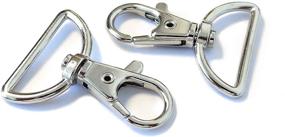 img 3 attached to 🔗 Pack of 50 Metal Swivel Clasps Lanyard Snap Hook Lobster Claw Clasp Jewelry Findings - 1 5/8-inch x 1 3/16-inch