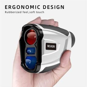 img 2 attached to 🏌️ REVASRI Golf Rangefinder with Slope, Flagpole Lock, Vibration, and 6.5X Magnification, 5-600 Yards Range Finder - Rechargeable Laser for Golfing and Hunting (Model 3M02)