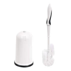 img 2 attached to 🧴 2-Pack AmazonCommercial Toilet Bowl Brush with Caddy Holder - Enhanced SEO