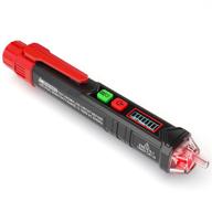 🔌 kaiweets dual range voltage tester/non-contact voltage tester with ac 12v-1000v/48v-1000v, live/null wire tester, lcd display, buzzer alarm, wire breakpoint finder-ht100 (red) logo