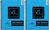 📒 canson xl series mixed media paper pad, heavyweight, fine texture, heavy sizing for wet and dry media, side wire bound, 98lb, 7x10 inches, 60 sheets - 100510926 (7x10 2 pack) logo