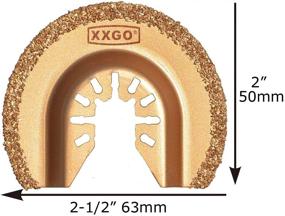 img 2 attached to 🔧 XXGO 5-Piece Semicircle Carbide Oscillating Multi Tool Blades - Universal Fit for Bosch, Chicago, Craftsman, Dremel, Makita, Milwaukee, Porter Cable, Ridgid, Ryobi, Rockwell [Model: XG8561]