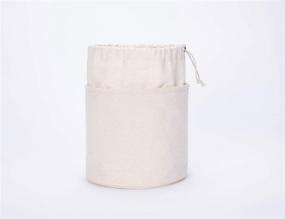 img 1 attached to 👜 Tall Purse Organizer Insert: Canvas Round Handbag Storage for Women - Beige, Large Size