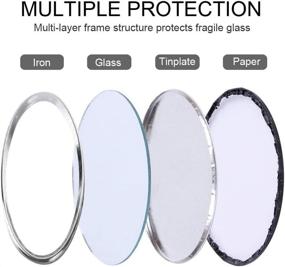 img 2 attached to Getinbulk Compact Mirror: 24-Pack of Round Makeup Glass Mirrors in 8 Colors - Great Gift for Purse (2.5 Inch)