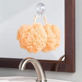 img 2 attached to 🛁 Secure and Versatile iDesign Power Lock Suction Cup Hooks for Bathroom Shower – Ideal for Loofahs, Towels, Sponges, and More! (Set of 2, Clear)