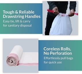 img 1 attached to 🗑️ Reli 8-10 Gallon White Drawstring Trash Bags - 500 Count Bulk, Small-Medium Bags for 6, 8, 10 Gallon Trash Cans, Garbage Bags Liners, 22"x23