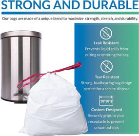 img 3 attached to 🗑️ Reli 8-10 Gallon White Drawstring Trash Bags - 500 Count Bulk, Small-Medium Bags for 6, 8, 10 Gallon Trash Cans, Garbage Bags Liners, 22"x23