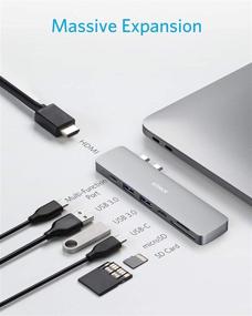 img 2 attached to 🔌 Anker USB C Hub for MacBook: PowerExpand Direct 7-in-2 Adapter - Thunderbolt 3, 100W PD, 4K HDMI, SD/microSD Reader