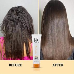 img 2 attached to 🌟 GK HAIR Global Keratin Smoothing Hair Treatment - Professional Brazilian Complex for Silky Smooth & Frizz Free Hair - Formaldehyde Free - 3.4 Fl Oz/100ml