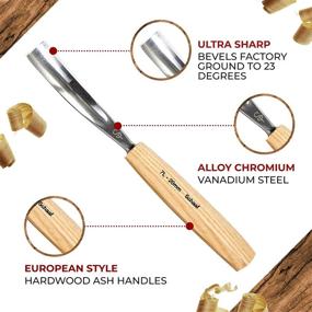 img 3 attached to Schaaf Wood Carving Tools Set - 12 Full Size Gouges and Chisels for Beginners and Professionals, with Canvas Case - Sharp, Quality-Tested CR-V 60 Steel Blades