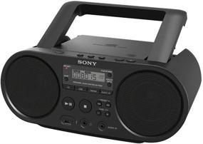 img 2 attached to 🎵 Compact Sony CD Player Boombox with Digital Tuner, AM/FM Radio, and Mega Bass Reflex for Enhanced Stereo Sound System