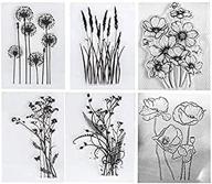 🌼 colibrox 6pcs/lot dandelion lavender poppies daisy flowers leaves stamp rubber clear stamp/seal for scrapbook/photo album decorative card making logo