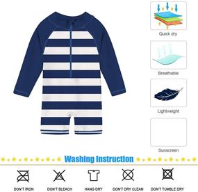 img 1 attached to 🩱 TUPOMAS Baby Toddler Boys Girls Swimsuit UPF 50+ Rashguard Swimwear One-Piece Long Sleeve Bathing Suits 6 Months to 3 Years