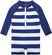 🩱 tupomas baby toddler boys girls swimsuit upf 50+ rashguard swimwear one-piece long sleeve bathing suits 6 months to 3 years logo