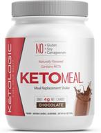 ketologic keto meal replacement shake powder with mct oil and grass-fed whey - optimized macros for ketosis - 20 servings - chocolate flavored logo