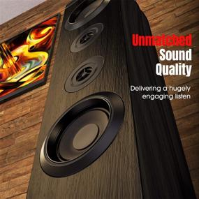 img 1 attached to VENLOIC Bluetooth Tower Speaker: Ultimate Home 🔊 Stereo System with Floor Standing Speakers and Powerful Bass