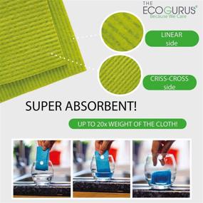img 1 attached to Authentic Swedish Dish Cloths by The EcoGurus: 10 Assorted 🌿 Colors for Kitchen, Multi-Surface Cleaning, Cellulose & Cotton Dishtowels, No Odor