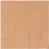 🍽️ 500 pack of 5 x 5 inch brown kraft paper napkins by kraft party supplies logo