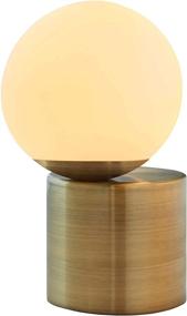 img 3 attached to 💡 Rivet Modern Glass Globe Table Lamp with LED Light Bulb - 7 x 10 Inches, Brass Finish - Buy from Amazon