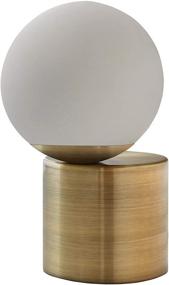 img 4 attached to 💡 Rivet Modern Glass Globe Table Lamp with LED Light Bulb - 7 x 10 Inches, Brass Finish - Buy from Amazon