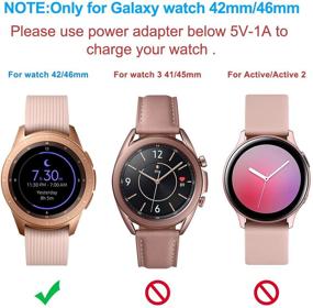 img 3 attached to 🔌Улучшенная подставка для зарядки Samsung Galaxy Watch SM-R800/R810/R815 - Совместима с Samsung Galaxy Watch 42 мм/46 мм - Зарядное устройство для умных часов (не подходит для Active)