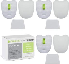 img 4 attached to 🔍 GreenVacShop Shark Rocket DuoClean HV380-384Q Replacement Filter Set - 3 Foam + 3 Felt + 3 Post-Filters