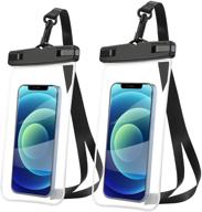 📱 ainoya universal waterproof case 2 pack: ipx8 phone pouch for iphone 12 pro max, galaxy s21 ultra, pixel 5a, oneplus 9 pro - up to 7" (black) logo