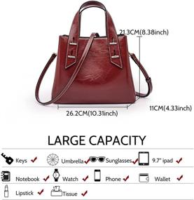 img 3 attached to 👜 Chic LAORENTOU Small Leather Satchel: Stylish Women's Shoulder Bag & Mini Tote with Handle