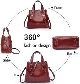 img 1 attached to 👜 Chic LAORENTOU Small Leather Satchel: Stylish Women's Shoulder Bag & Mini Tote with Handle