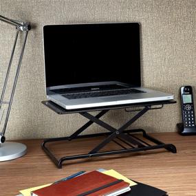img 1 attached to 💻 Enhance Your Laptop Experience with the Artesa Metal Adjustable Riser Stand in Black