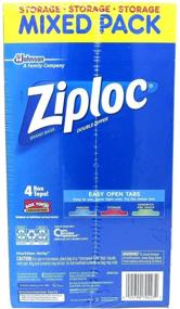 img 1 attached to 🔒 Ziploc Gallon & Quart Double Zipper Variety Pack - Pack of 204 All Purpose Storage Bags