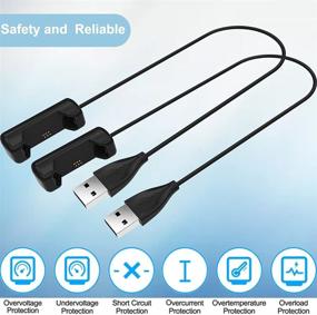 img 3 attached to 🔌 Кабель зарядки EXMRAT Fit-bit Flex 2: 2Pack, 30см/1фт USB кабель зарядки (черный, 2Pack) - эффективный и совместимый