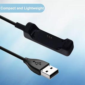 img 1 attached to 🔌 Кабель зарядки EXMRAT Fit-bit Flex 2: 2Pack, 30см/1фт USB кабель зарядки (черный, 2Pack) - эффективный и совместимый