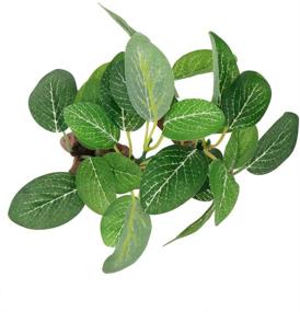 img 2 attached to Enhance Your Aquarium with Lifelike Bitray Plastic Artificial Water Grass Decoration (Oval Leaf) in Green