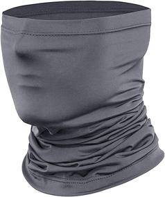 img 4 attached to Ice Silk Cooling Neck Gaiter Balaclava Bandana Headwear for Dust Outdoors - Sports Face Scarf