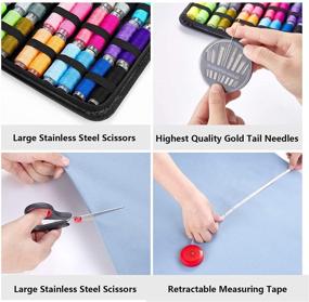 img 2 attached to Complete 126-Piece Sewing Kit: Premium Supplies for Adults, Beginners, Travel & Home Repairs