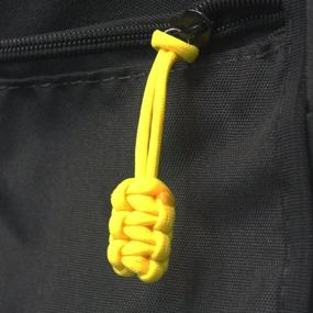 img 3 attached to Bartact Paracord Zipper Pull Yellow Set of 5 - Style Meets Function in this Must-Have Accessory