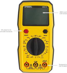 img 1 attached to Sperry Instruments DM6410 Yellow Digital Multimeter – 8 Function, 600V AC/1000V DC: Reliable and Accurate Electrical Testing Tool