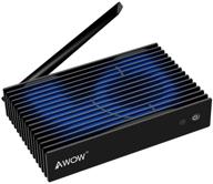 🖥️ awow nv41 fanless mini pc: powerful intel gemini lake j4105, windows 10 pro, 4gb ddr4 ram, 64gb storage, 4k@60hz display, dual wi-fi, gigabit ethernet logo
