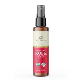 img 4 attached to 🌹 Life and Pursuits Organic Rose Water Spray for Face (6.76 fl oz) - All-Natural Skin Toner and Makeup Remover for All Skin Types, USDA Certified Hydrating Mist for Men and Women