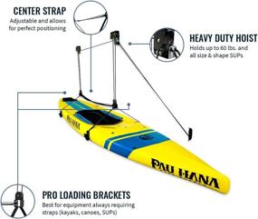 img 2 attached to 🏄 2-Pack Paddleboard Ceiling Storage Hoist by StoreYourBoard - Adjustable Pulley System for Easy Lifting, Hi-Lift Overhead Rack, Home and Garage Hanger, SUP Accessory (Pro)
