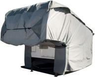 reliable protection for your truck camper rv: budge rvrb-70 cover, 8'-9' long, gray polyproplyene logo