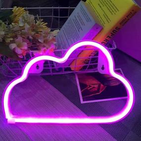 img 1 attached to Neon Sign Led Cloud Light - Fancci Neon Lights For Wall Decor Aesthetic